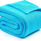 L'AGRATY Knitted Weighted Blanket - 48"x72" 12lbs Cooling Chunky Knit Heavy Blanket for Adults Braided Crochet Throw Thick Cable Yarn Knit Decorative No Beads Evenly Weighted Machine Washable