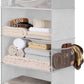 StorageWorks Hanging Closet Organizer, 3-Shelf Hanging Closet Shelves with Top Shelf, 19 ¾"W x 12" D x 31" H, Extra-Large Space, Light Grey