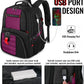 YOREPEK 18.4 Laptop Backpack, Large Backpacks Fit Most 18 Inch Laptop with USB Charger Port, TSA Friendly Flight Approved Weekend Carry on Backpack with Luggage Strap for Men and Women, Purple - Roamly