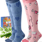 Bamboo Viscose Compression Socks for Women Men 2 Pairs 15-20mmHg Knee High Compression Socks Travel Nurse