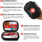 Mini First Aid Kit, 100 Pieces Water-Resistant Hard Shell Small Case - Perfect for Travel, Outdoor, Home, Office, Camping, Hiking, Car (Black)