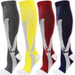 Kickticks 4 Pairs Compression Socks for Woman & Man Unisex 20-30mmHg Knee high Plus Size Wide Calves for Flying Running…