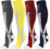 Kickticks 4 Pairs Compression Socks for Woman & Man Unisex 20-30mmHg Knee high Plus Size Wide Calves for Flying Running…