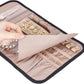 BELALIFE Travel Jewelry Case Organizer, Medium Foldable Storage Roll for Earrings, Necklaces, Rings, Bracelets, Brooches, Black