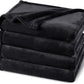 PHF Ultra Soft Fleece Blanket King Size, No Shed No Pilling Luxury Plush Cozy 300GSM Lightweight Blanket for Bed, Couch, Chair, Sofa Suitable for All Season, 108" x 90", Black