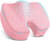 TushGuard Office/Car Seat Cushion, Non-Slip Sciatica & Back Coccyx Tailbone Pain Relief Chair Pad, Memory Foam Butt Pillow for Computer Desk, Wheelchair, Driving (Pink, XX-Large)