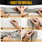 Door Barricade Bar with Door Hook Door Hanger (SUS) Patented Design for Security Reinforcement and Home Protection. Stop House Invasion and Intruder on Front Door, Bathroom and Bedroom. Childproof.