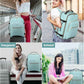 LOVEVOOK Travel Backpack for Women & Men 40L,Airline Approved Carry On Backpack Travel Essentials,TSA Carry on Luggage,Waterproof Personal Item Travel Bag,Suitcase with 3 Packing Cube,Mint green-Black