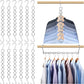 12 Pack Space Saving Hangers for Clothes, Heavy Duty 30Lbs Capacity Magic Clothes Space Saver Sturdy Metal Hanger Organizer with 360° Swivel Hook, Closet Organizers Storage Dorm Essentials Silver