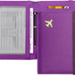 ZOPPEN Passport Holder Wallet, Passport Cover Travel Wallet Women Travel Essentials Accessories Document Organizer Travel Must Haves Rfid Blocking Cover Case for Women and Men, Purple