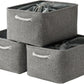 TheWarmHome Fabric Storage Bins Baskets for Organizing, Large Sturdy Storage Basket W/Handles, Decorative Foldable Storage Baskets for Shelves Closet Nursery Toy (X Large - 3 Pack 17.7L×13.8W×9.8H)