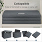 Large 17" 36 Quart Collapsible Stackable Storage Bins with Lids, 5 Packs Dark Gray Foldable Fabric Closet Storage Boxes with Lids Heavy-duty Linen Cube Baskets(17 x 12 x 11)