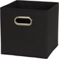 Household Essentials 80-1 Foldable Fabric Storage Bins | Set of 6 Cubby Cubes With Handles | Black