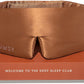 DROWSY Silk Sleep Mask. Face-Hugging, Padded Silk Cocoon for Luxury Sleep in Total Darkness. (Pumpkin Spice)