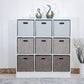 Posprica Storage Basket Bins,12×12 Foldable Storage Cube Boxes Fabric Drawer for Closet Shelf Cabinet Bookcase,4pcs,Coffee