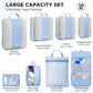 10 Set Compression Packing Cubes for Travel Essentials,Compressible Expandable Packing Cubes for Suitcase,OlarHike Luggage Organizer Bags for Travel,Handy Helper for Organizing Clothes(Light Blue) - Roamly