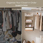 StorageWorks 3-Shelf Hanging Closet Organizer, Adjustable Hanging Closet Organizers and Storage, 12 ¾”W x 12 ¾”D x 32”H, White & Ivory