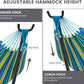 Lazy Daze Hammocks Double Hammock with 9FT Space Saving Steel Stand Includes Portable Carrying Case, 450 Pounds Capacity (Blue&Yellow)
