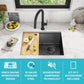 KRAUS Kore 23 Inch Undermount Workstation 16 Gauge Black Stainless Steel Single Bowl Kitchen Sink in PVD Gunmetal Finish with Accessories, KWU1111-23-PGM