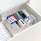 Yesesion Clear Cord Organizer Box for Desk Drawer, Plastic Cable Storage Container with Adjustable Compartments and Wire Ties for Phone Charger, Battery, Art Crafts, Electronics Accessories Case