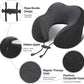 Travel Pillow, Best Memory Foam Neck Pillow Head Support Soft Pillow for Sleeping Rest, Airplane Car & Home Use (Black-E)
