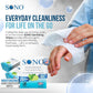 SONO Bergamot & Aloe Moisturizing Hand Sanitizer Wipes - TSA-Approved Travel Size Individual Packs for On-the-Go Hygiene & Cleansing - Alcohol-Free Antibacterial for Hands & Surfaces