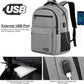 School Backpack for Teen Boys & Girls Students, 15.6 Inch Laptop Backpack with USB Charging Port - College Business Travel Bookbag, Grey