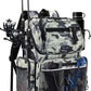 HXLGMD Fishing Backpack with Rod Holders, 43L Large Water Resistant Tackle Bag Storage Gear and Equipment with Cooler for Men Fishing, Camping, Hiking, Grey