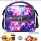 FlowFly Double Decker Cooler Insulated Lunch Bag Large Tote for Boys, Girls, Men, Women, With Adjustable Strap,Galaxy