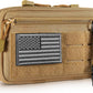 Tactical Molle Admin Pouch Utility Laser Cut EDC Tool Pouch Bag Horizontal Modular Pouches Include US Flag Patch and Keychain