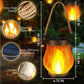 Kaliqo Solar Lantern Outdoor Lights Solar Lantern Waterproof Flickering Flame Hanging Lanterns for Patio Yard Garden Decor (3 Pcs)