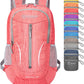 ZOMAKE 25L Ultra Lightweight Packable Backpack, Foldable Hiking Backpacks Water Resistant Small Folding Daypack for Travel(Red)