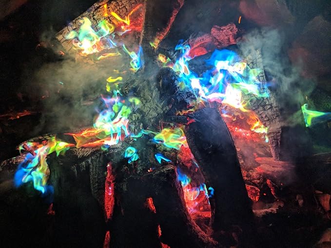 Mystical Fire Color Changing Packets Fire Pits Campfire Long-Lasting Enchanted Multi-Color Magical Family Fun for Indoor Fireplace or Outdoor Use 25 Gram 12 Pack