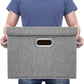 TYEERS Large Storage Bins with Lids, Collapsible, Washable, Fabric Storage Boxes for Organizing, 17.3x11.8x11.4 inches, 3 Pack, Gray