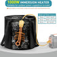 Portable Hot Shower for Camping Shower Tent Kit, 1000W Immersion Heater, Rechargeable Camping Shower Pump, Pop Up Shower Tent with 6.6 Gallons Folding Bucket for Adults Outdoor
