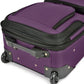 U.S. Traveler Lightweight Rolling 20" Carry On Luggage Softside Suitcase, Purple, 2 Wheel Single