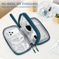 FYY Electronic Organizer, Travel Cable Organizer Bag Pouch Electronic Accessories Carry Case Portable Waterproof Double Layers Storage Bag for Cable, Cord, Charger, Phone, Earphone, Medium Size, Green