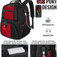 YOREPEK 18.4 Laptop Backpack,Large Backpacks Fit Most 18 Inch Laptop with USB Charger Port,TSA Friendly Flight Approved Weekend Carry on Backpack with Luggage Strap for Men and Women, Red - Roamly