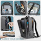 hk Laptop Backpack for Men with USB Charging Port Water-Resistant for 15.6 Inch Computer Bag Durable High-Tech Daypack Casual Backpack for Business Work College Weekender Travel- Dark Grey