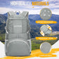 ZOMAKE Lightweight Packable Backpack 35L, Light Foldable Backpacks Water Resistant Collapsible Hiking Bag, Compact Folding Day Pack for Travel Camping(Sliver Grey) - Roamly