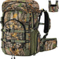 Kalkal Hunting Backpack with Magnetic Quick-Release Rifle System, 42L Waterproof Silent Camo Bow Hunting Pack with Rain Cover