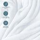 Bare Home Fleece Blanket - Full/Queen - Ultra-Soft Lightweight for Bed, Sofa, and Couch - Luxury Microplush - Cozy Warm Blanket (Full/Queen, White)