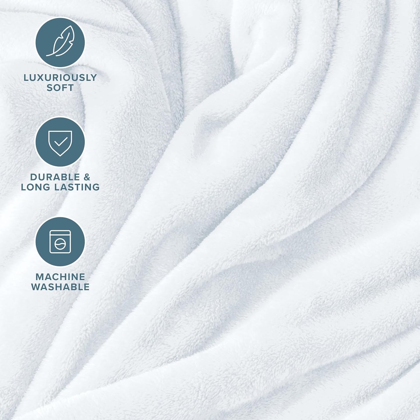 Bare Home Fleece Blanket - Twin/Twin Extra Long - Ultra-Soft Lightweight for Bed, Sofa, and Couch - Luxury Microplush - Cozy Warm Blanket (Twin/Twin XL, White)