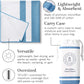 Bright Blue Microfiber Beach Towel by Laguna Beach Textile Co - Sand Free, Light Weight Striped Pool Towel - Perfect for Yoga, Gym, Beach, Pool - Extra Large, 35" x 75 - Laguna Blue
