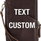 Top Grain Leather Text Custom Electronic Organizer Zipper Bag Tech Pouch, Handmade, Portable Compact Travel Storage Cases for Phone, USB Cables, Power Banks, Chargers, Hard Drive