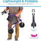 NOVA Traveler Folding 3-Wheel Walker with Tray, Basket, Pouch & Cup Holder, Lightweight Mobility Aid for Seniors & Adults, 8” All-Terrain Wheels for Tight Spaces & Travel, Purple