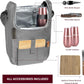 Truvelli Insulated Wine Tote Bag: Portable 2 Bottle Cheese Waterproof Black Canvas Carrier Picnic Kit - Stopper Attachment, Plus Wooden Charcuterie Board