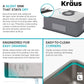 KRAUS Dex 21-inch Undermount 16 Gauge Stainless Steel Single Bowl Kitchen Sink, KA1US21B