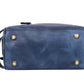 10" Premium Leather Toiletry Travel Pouch With Waterproof Lining | King-Size Handcrafted Vintage Dopp Kit By Aaron Leather Goods (Chestnut) - Roamly