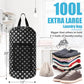 Portable Laundry Bag Backpack with Adjustable Straps & Mesh Pocket - Drawstring Closure for College, Apartment, Camping (Star Shape)